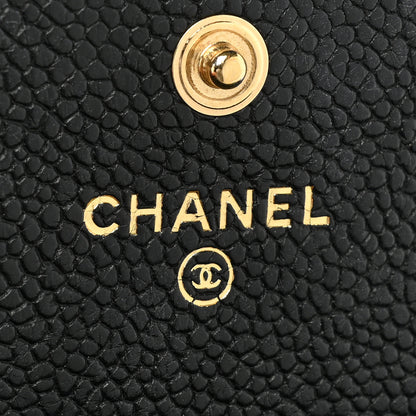 Chanel Caviar Quilted Large Boy Gusset Flap Wallet Black 10 of 15