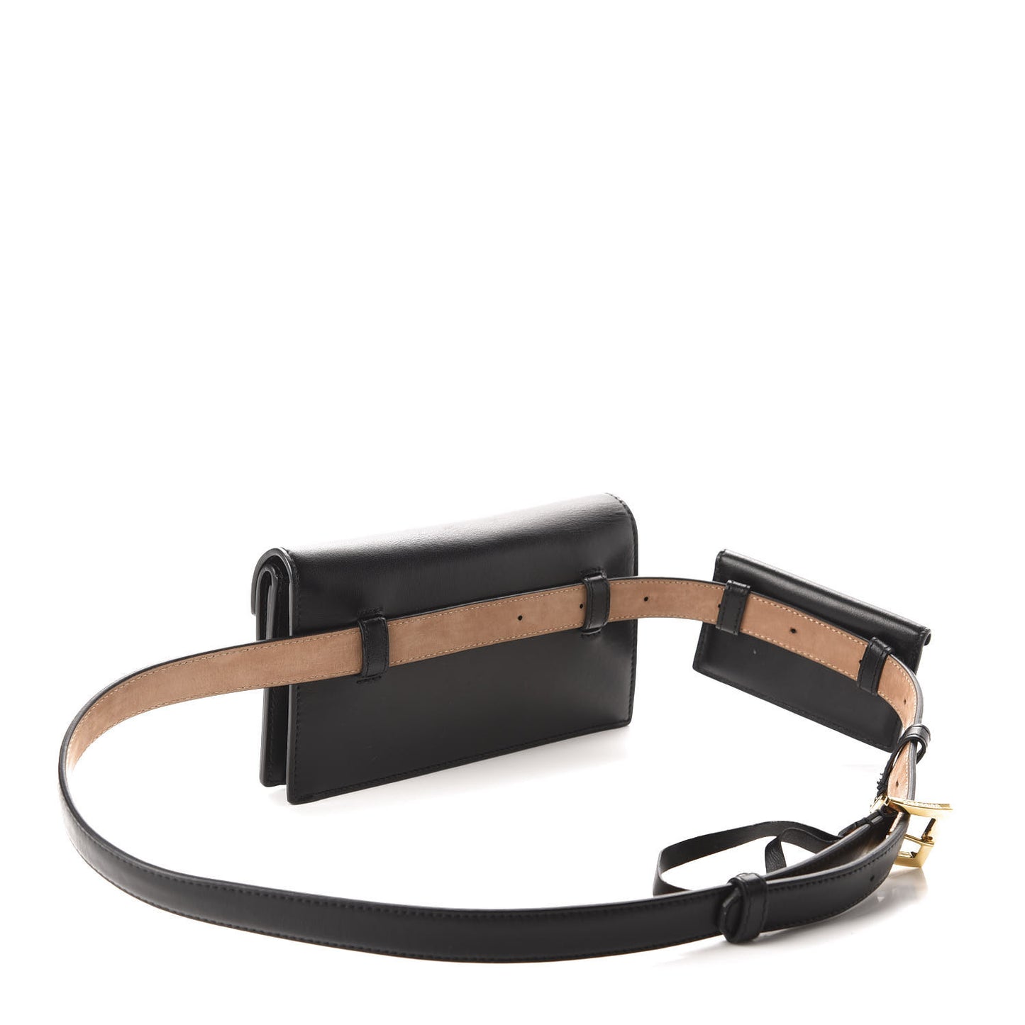 Smooth Calfskin Quilted Check TB Envelope Belt Bag Black