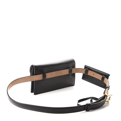 Burberry Smooth Calfskin Quilted Check TB Envelope Belt Bag Black 3 of 12