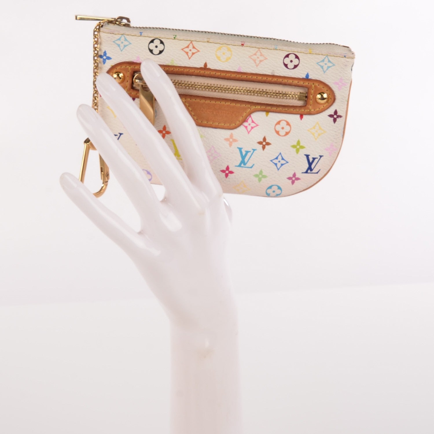 Louis Vuitton Monogram Multicolor Pochette Plate MM White 2 of 9