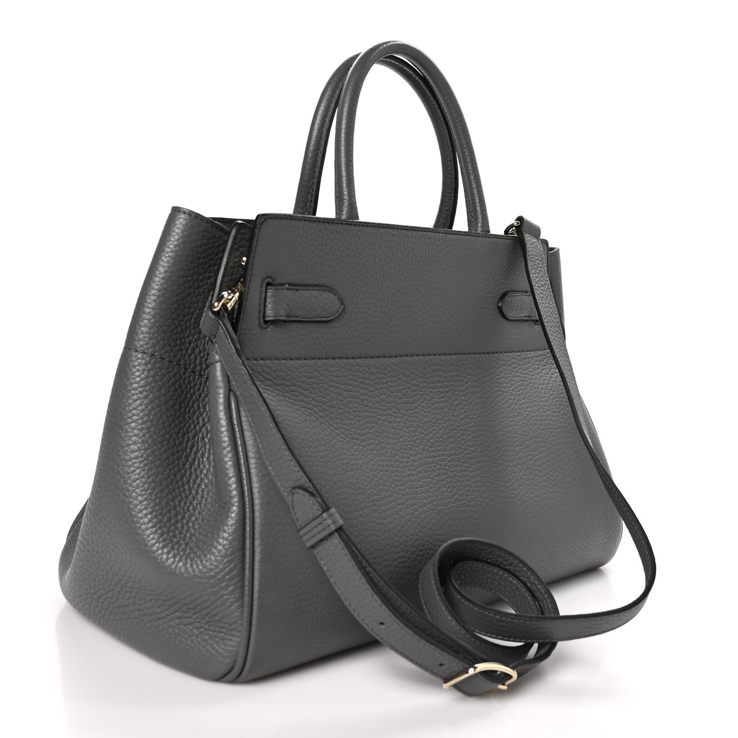 Heavy Grain Belted Bayswater Tote Charcoal