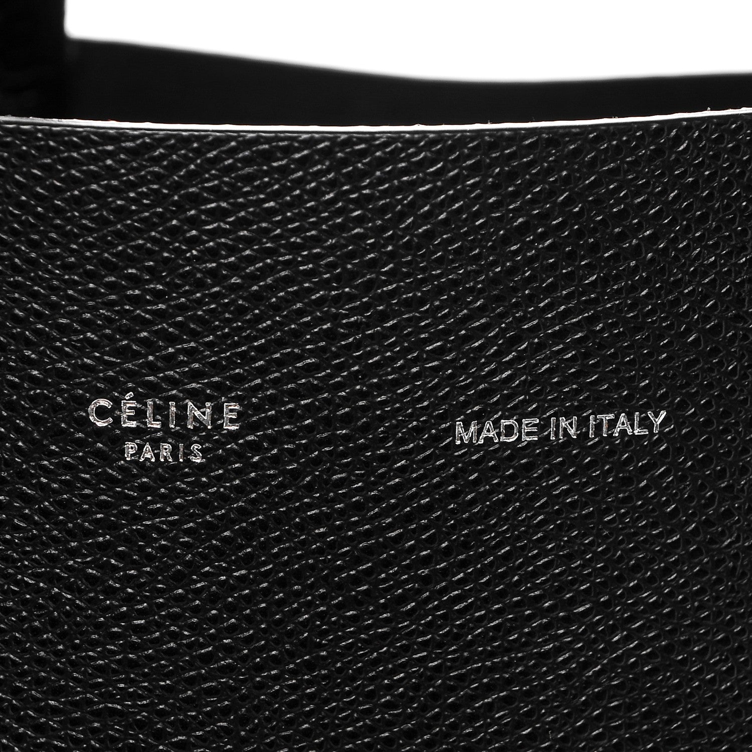 Celine Grained Calfskin Small Vertical Cabas Black 6 of 7