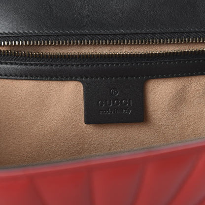 Gucci Calfskin Bamboo Trapuntata Queen Margaret Top Handle Bag Blue Agata Hibiscus Red Mystic White Sugar Pink 8 of 10
