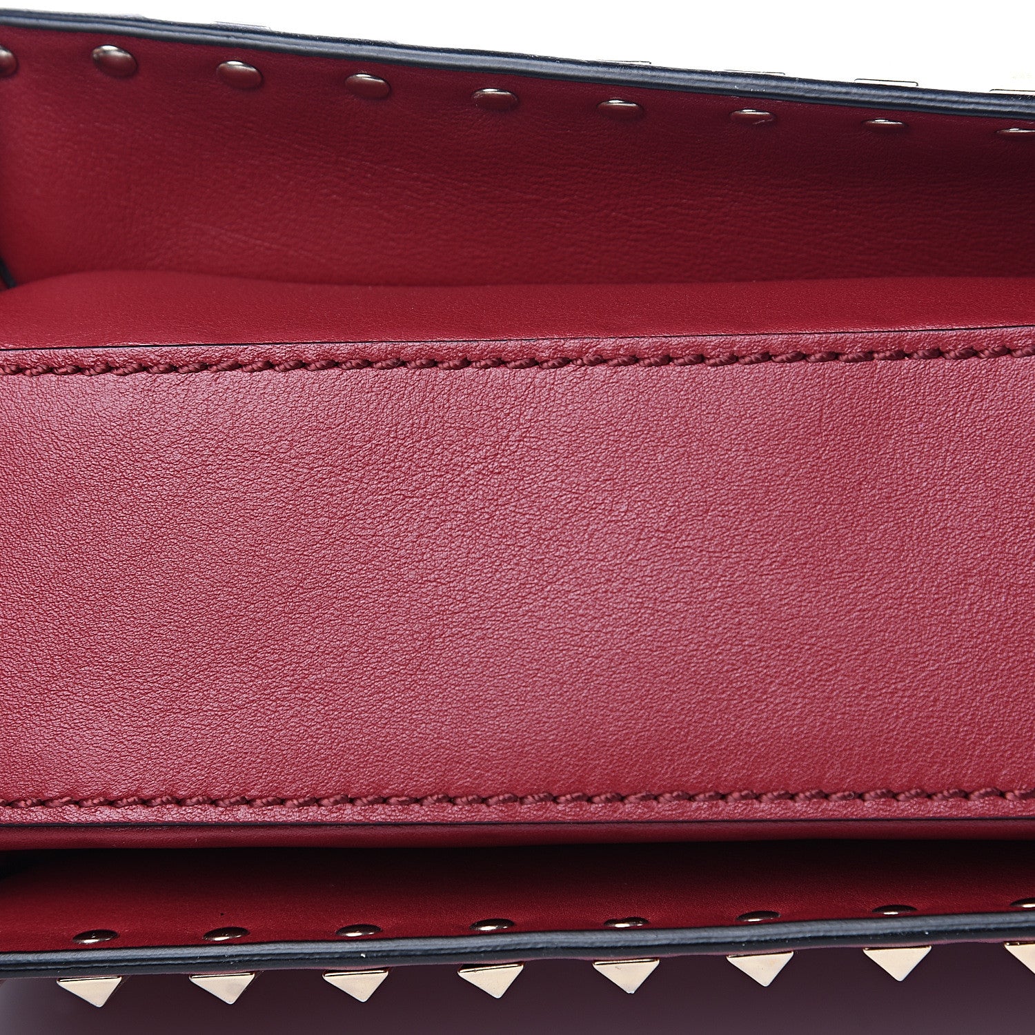 Valentino Garavani Vitello Medium Rockstud Flap Saddle Bag Scarlet 12 of 12