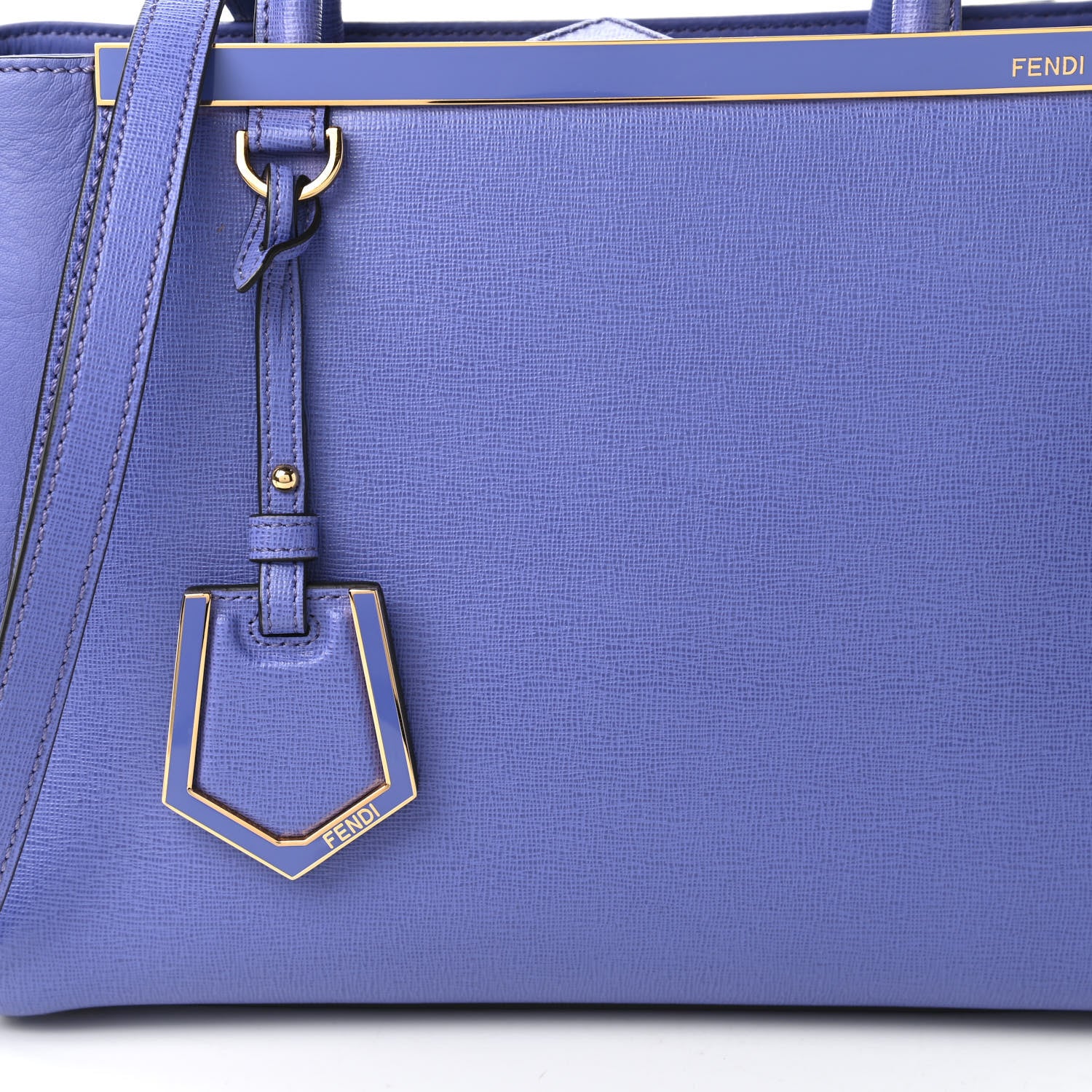 Fendi Vitello Elite Petite 2Jours Tote Viola Cassis 9 of 9