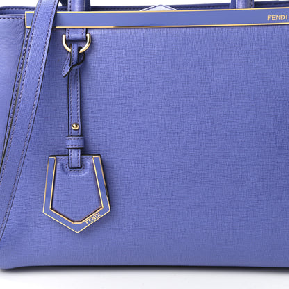 Fendi Vitello Elite Petite 2Jours Tote Viola Cassis 9 of 9