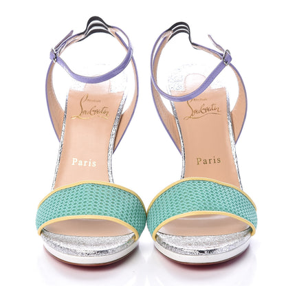 Christian Louboutin Mesh Patent Volumetric 120 Sandals 39 Opal 2 of 7