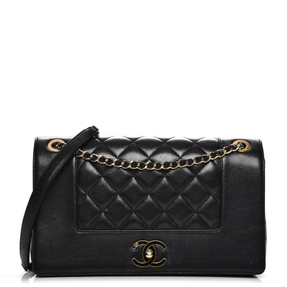 Chanel Sheepskin Quilted Vintage Mademoiselle Flap Black 1 of 13