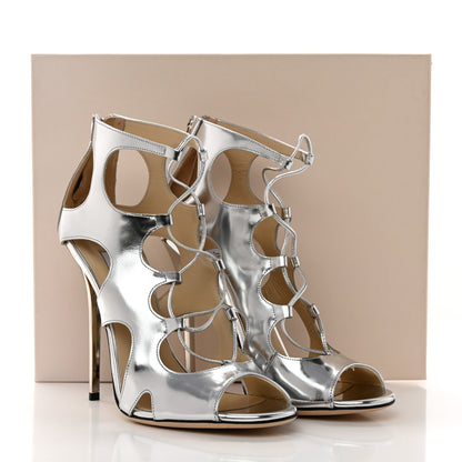 Jimmy Choo Mirror Calfskin Diffuse Pumps 38.5 Silver 8 of 8