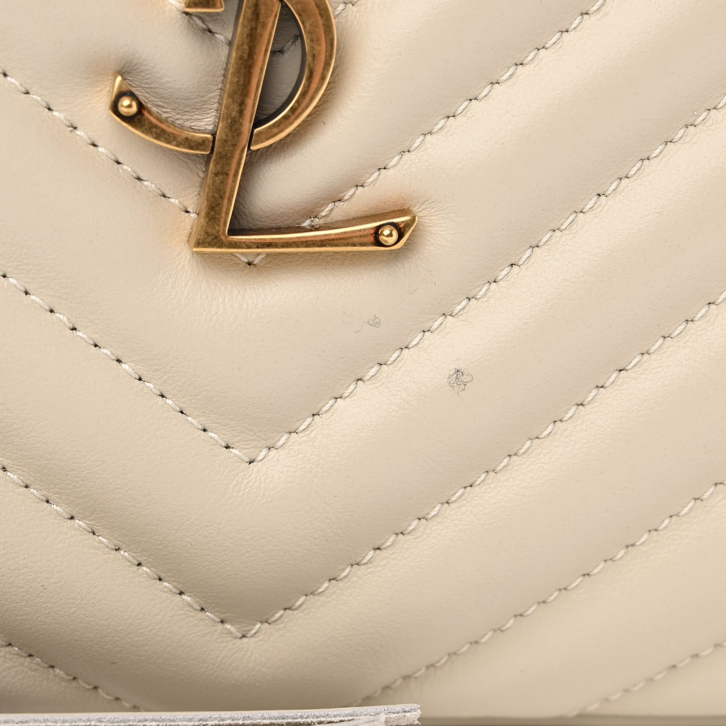 Calfskin Matelasse Monogram Lou Camera Bag Crema Soft