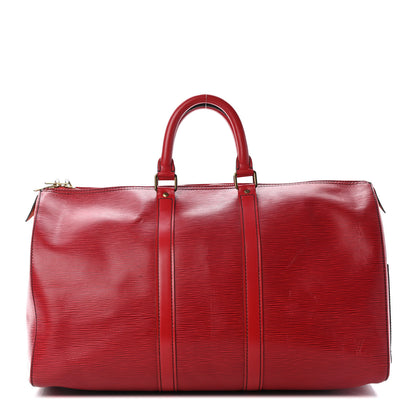 Louis Vuitton Epi Keepall 45 Castillan Red 1 of 12