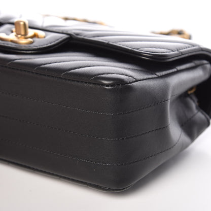 Chanel Lambskin Chevron Quilted Mini Rectangular Flap Black 6 of 10