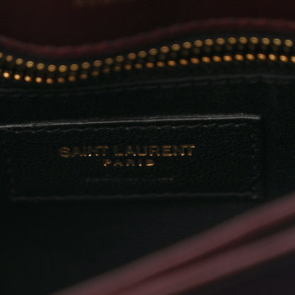 Saint Laurent Velvet Y Quilted Monogram Toy Loulou Crossbody Bag French Burgundy 7 of 12