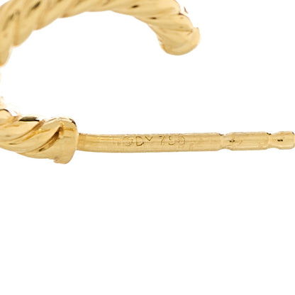 David Yurman 18K Yellow Gold Solari Hoop Drop Earrings 4 of 4