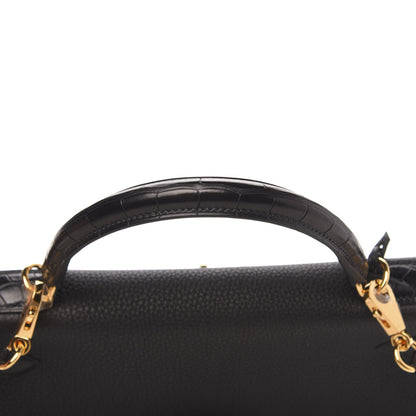Hermes Togo Matte Alligator Kelly Retourne Touch 32 Black 10 of 11