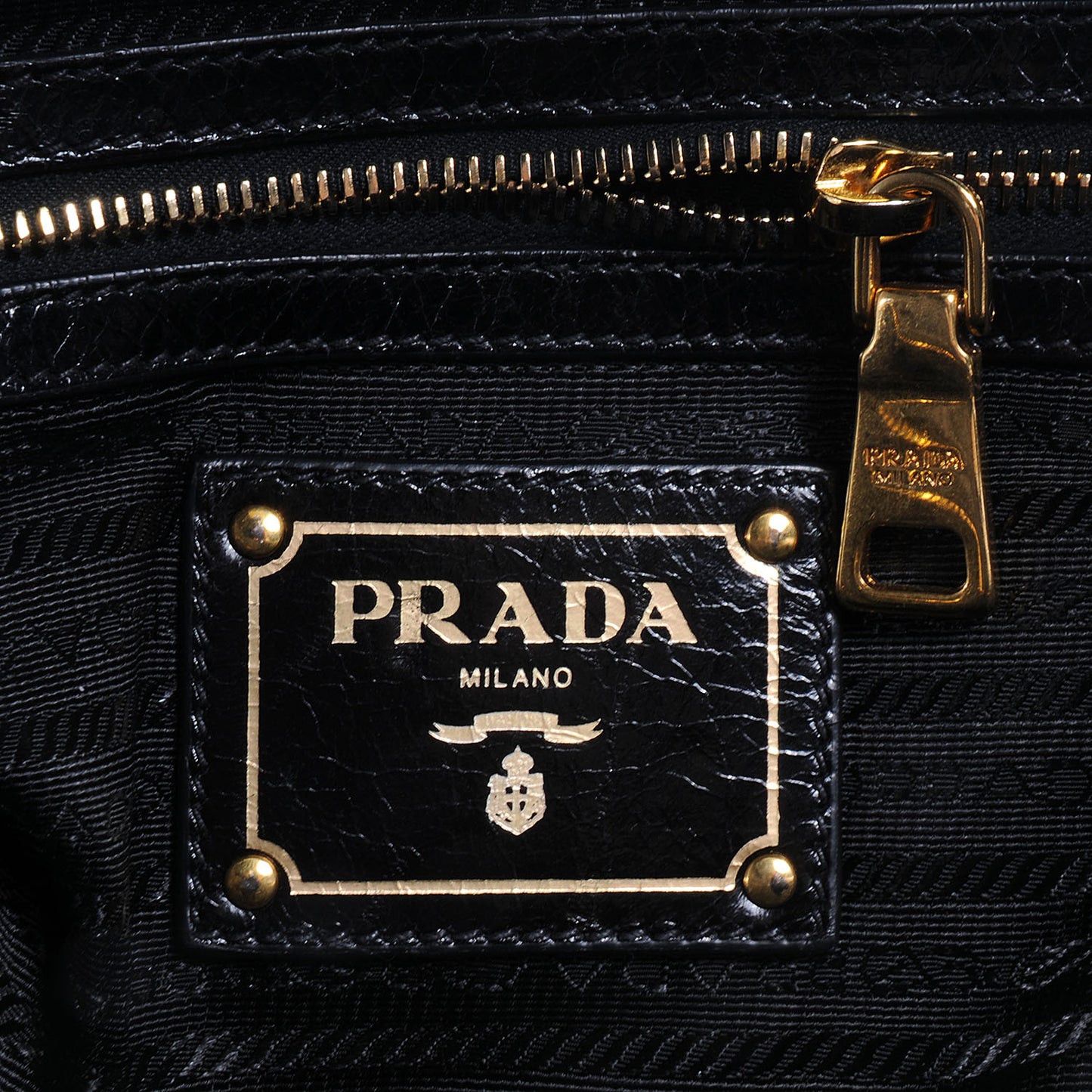 Vitello Shine Tote Nero Black