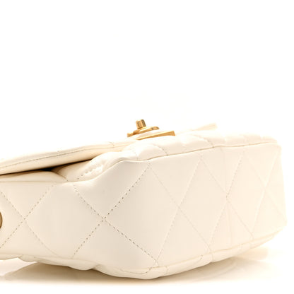 Chanel Lambskin Plexiglass Quilted Coco Love Flap White 9 of 10