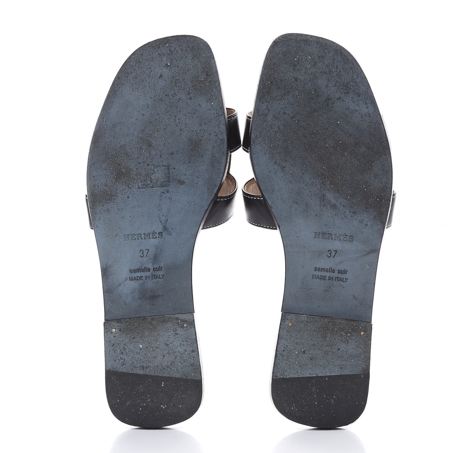 Box Calfskin Oran Sandals 37 Black