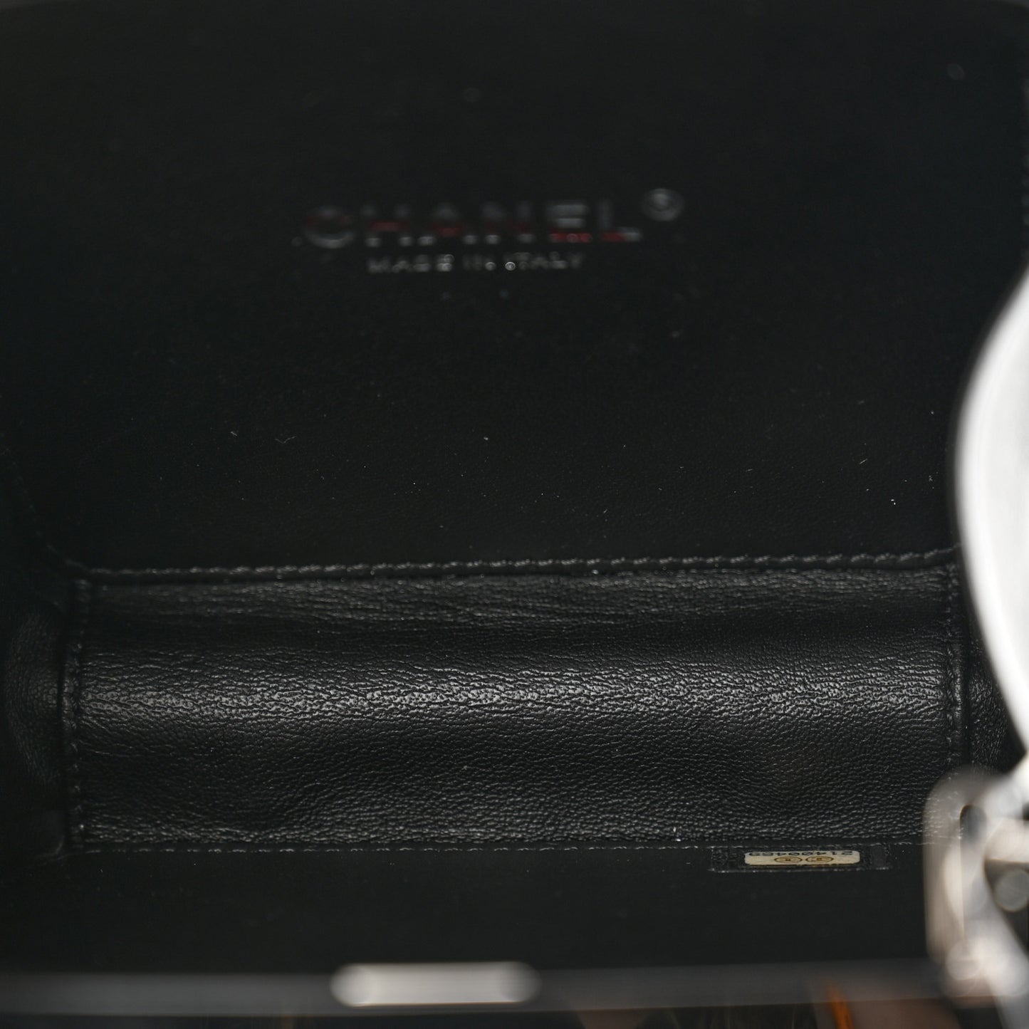Plexiglass Compact Box Clutch Black Ivory
