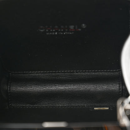Chanel Plexiglass Compact Box Clutch Black Ivory 5 of 11