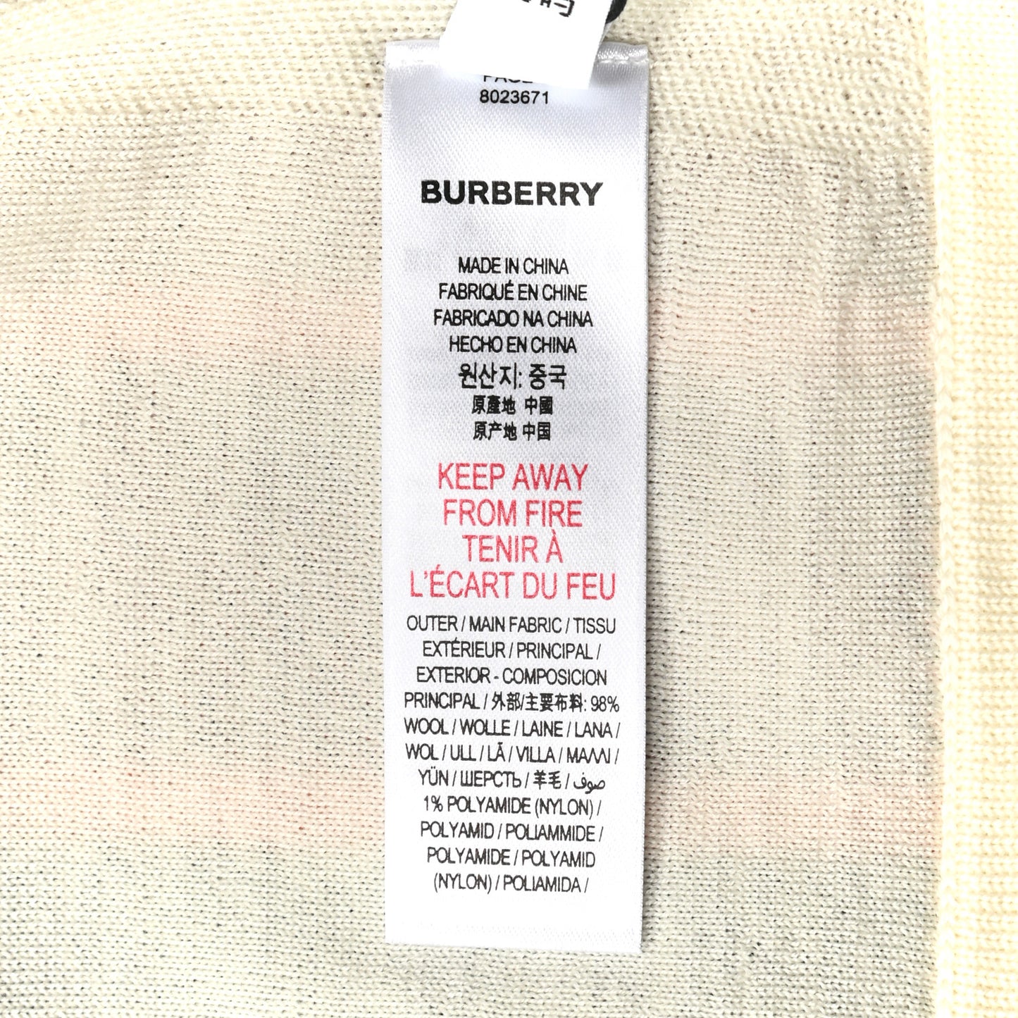 Cashmere Logo Knit Scarf Clementine