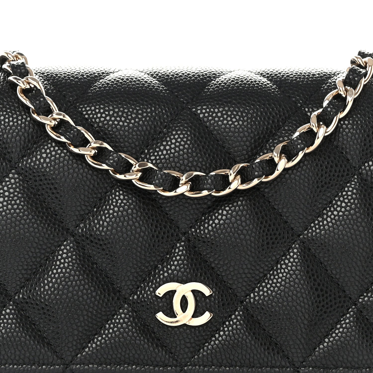Chanel Caviar Quilted Mini Wallet On Chain WOC Black 8 of 10