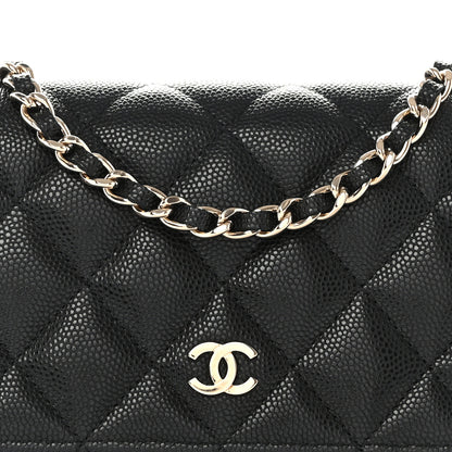 Chanel Caviar Quilted Mini Wallet On Chain WOC Black 8 of 10