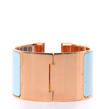 Hermes Enamel Extra Wide Clic Clac H Bracelet PM Bleu Glacier 3 of 5