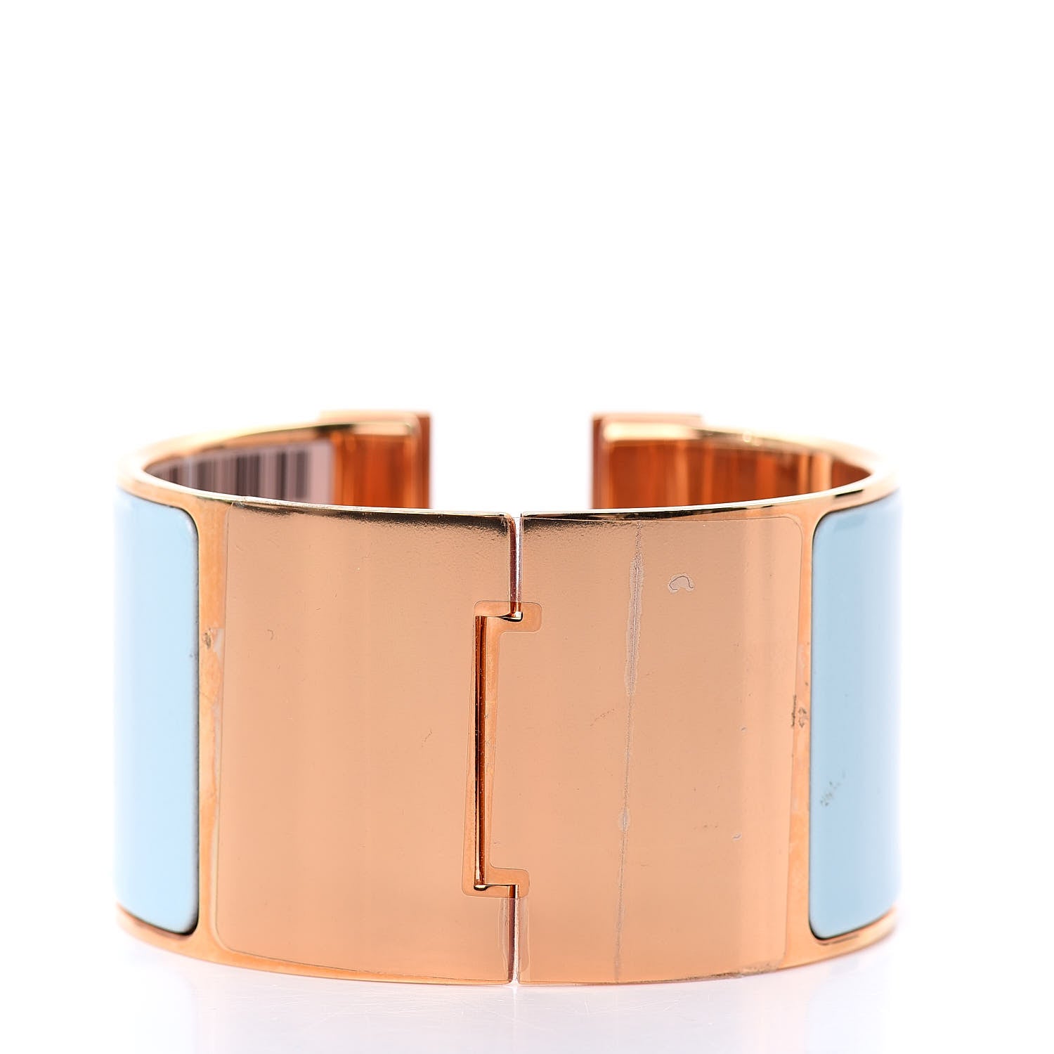 Hermes Enamel Extra Wide Clic Clac H Bracelet PM Bleu Glacier 3 of 5