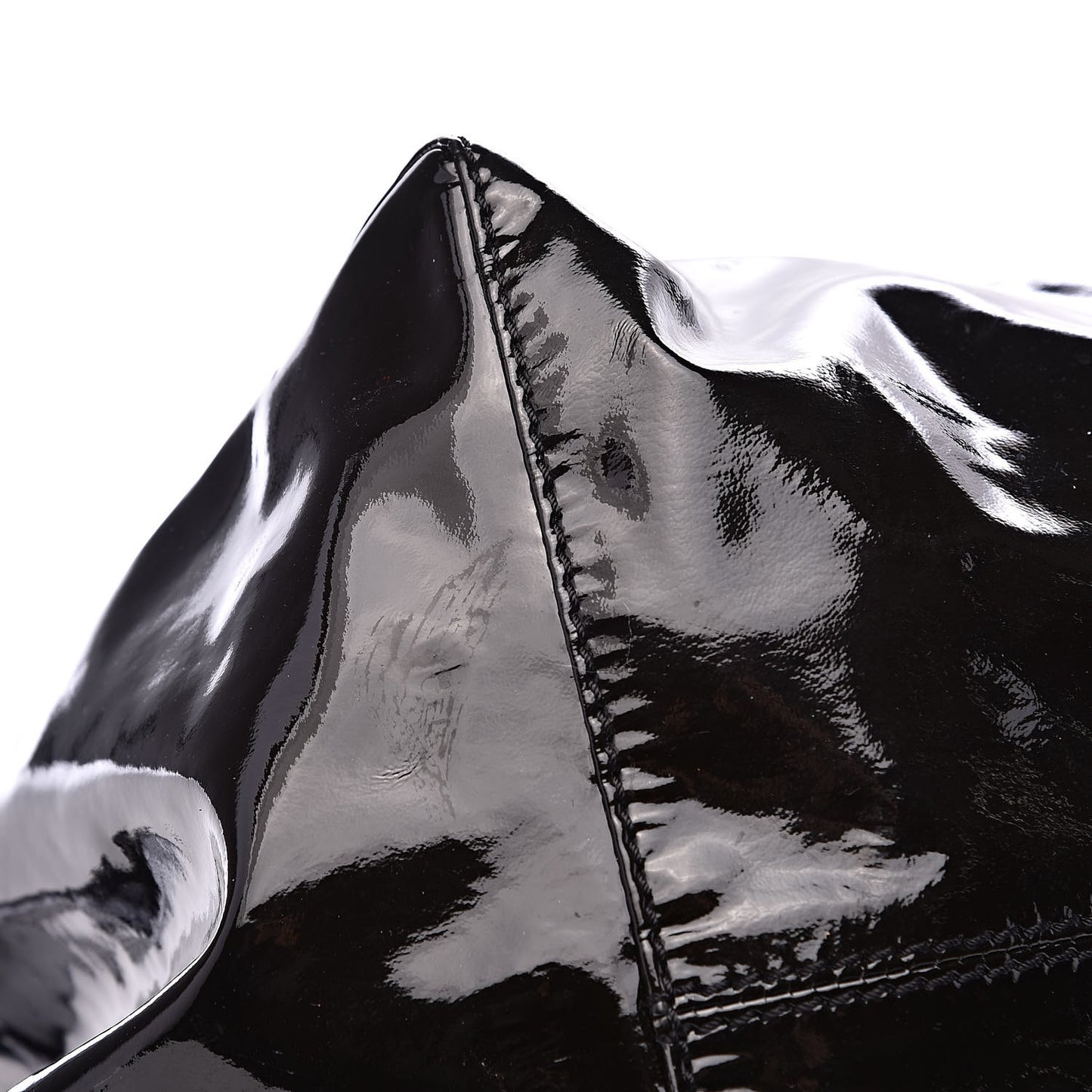 Patent Lola Oversized Tote Black