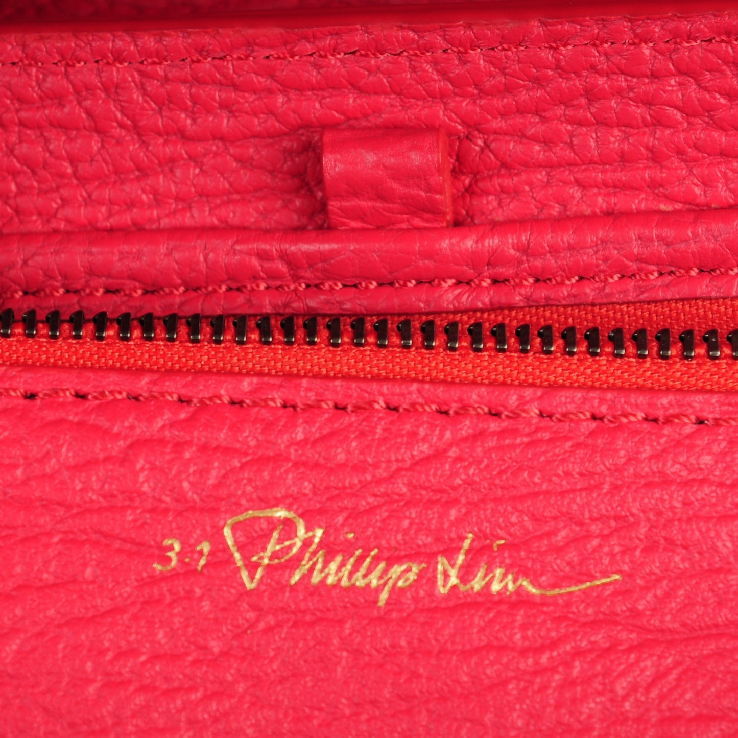 3.1 Textured Calfskin Medium Pashli Satchel Raspberry
