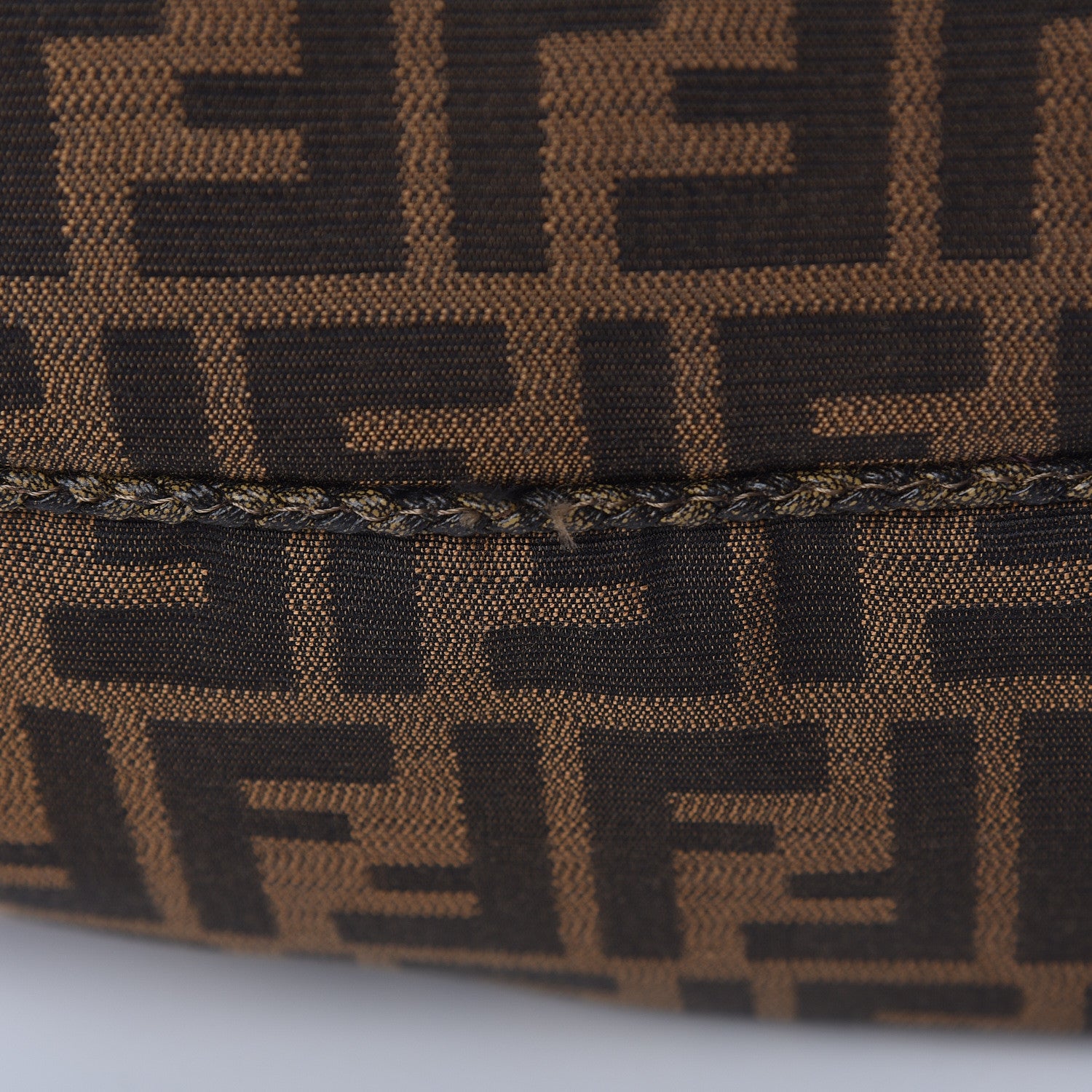 Fendi Zucca Goatskin Spy Bowler Tobacco Bronzo 14 of 16