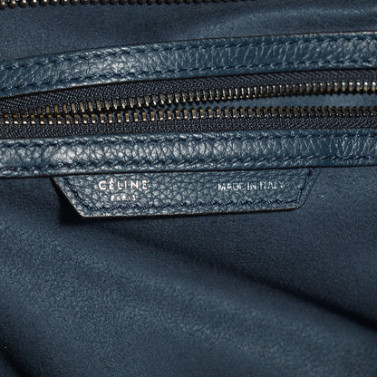 Celine Drummed Calfskin Mini Luggage Blue 7 of 8