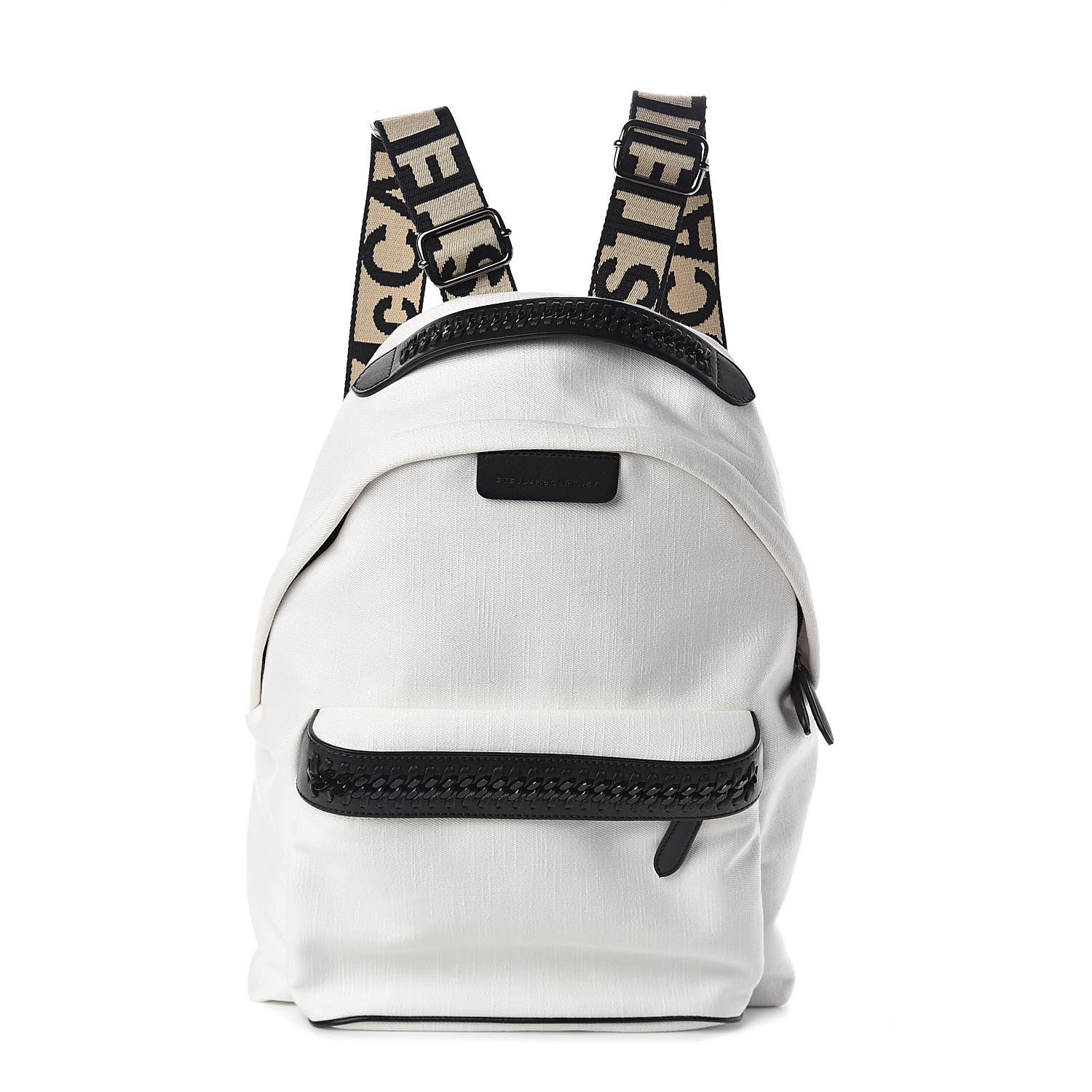 Stella McCartney Eco Denim Logo Backpack White 1 of 9
