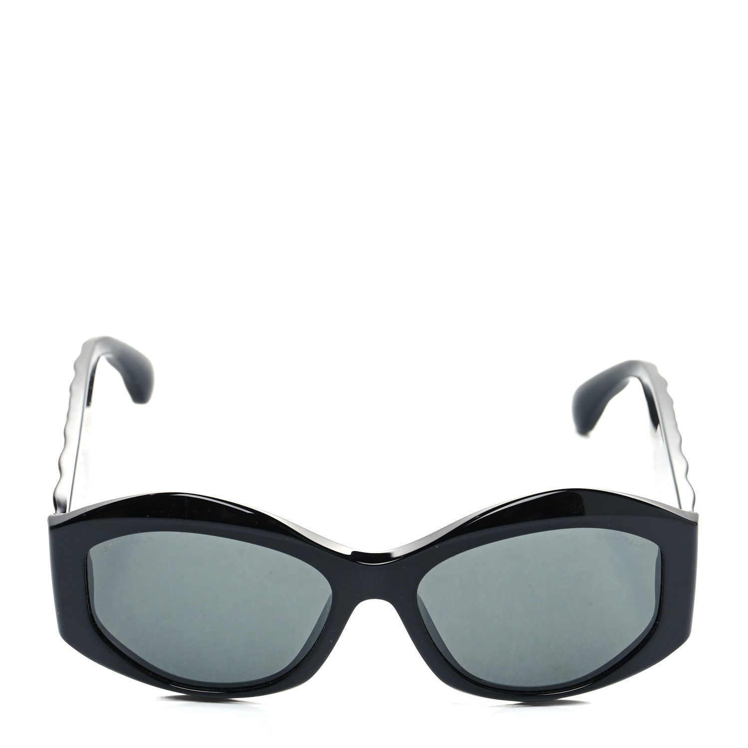 Chanel Acetate Quilted CC Sunglasses 5486-A Black 2 of 8