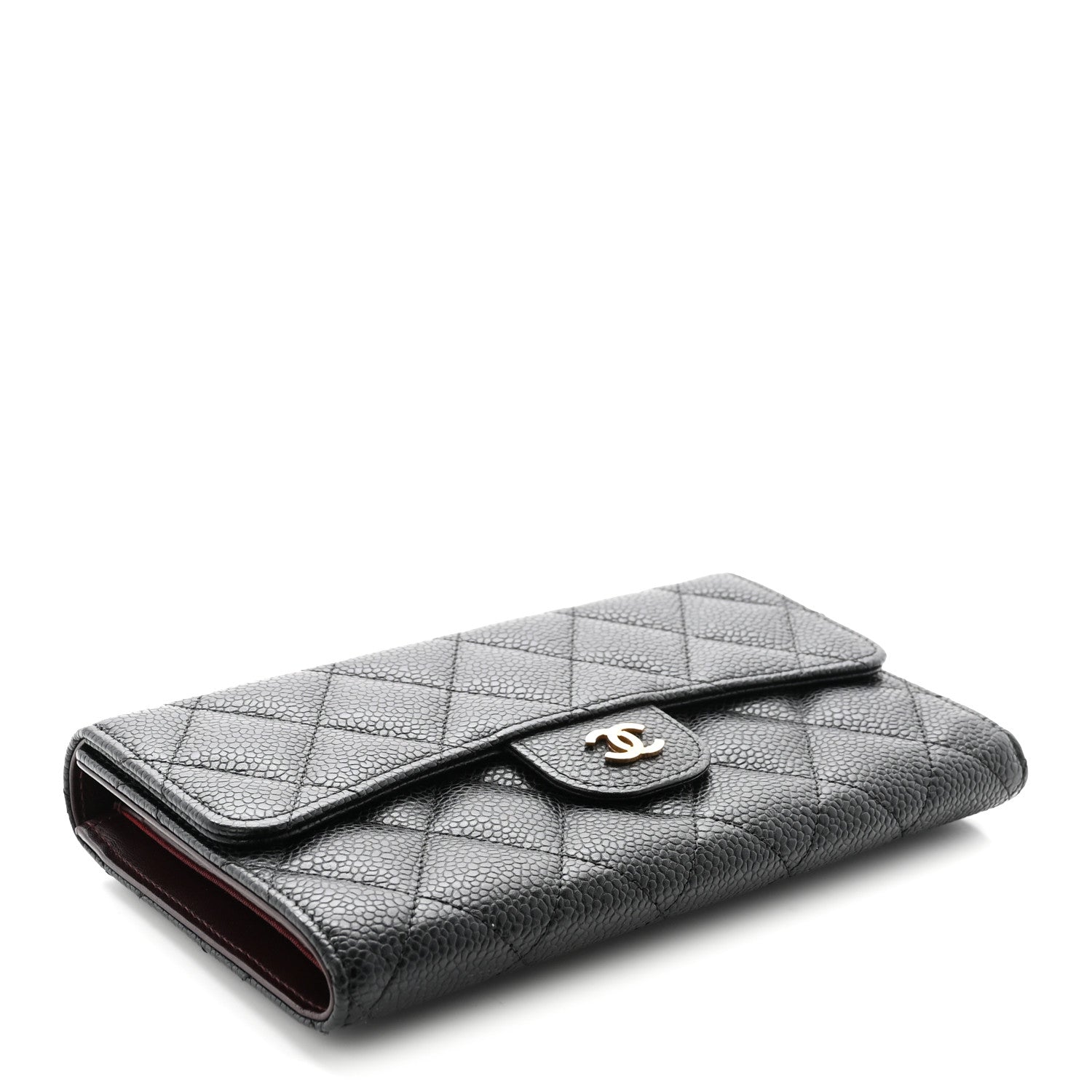 Chanel Caviar Quilted Large Flap Wallet Black 4 of 8