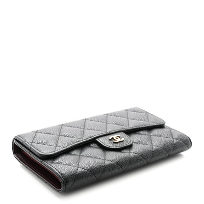 Chanel Caviar Quilted Large Flap Wallet Black 4 of 8