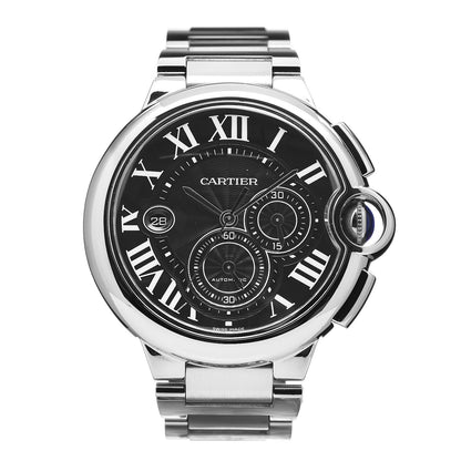 Cartier Stainless Steel 44mm Ballon Bleu De Cartier Chronograph Automatic Watch Black 1 of 7