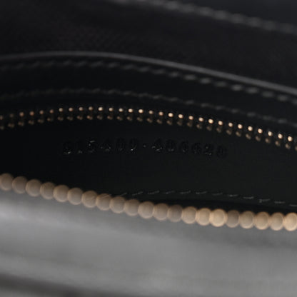 Gucci GG Calfskin Embossed Emblem Medium Half Moon Shoulder Bag Black 6 of 10