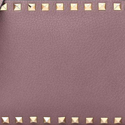 Valentino Garavani Pebbled Calfskin Rockstud Camera Crossbody Bag Dark Mauve 7 of 9