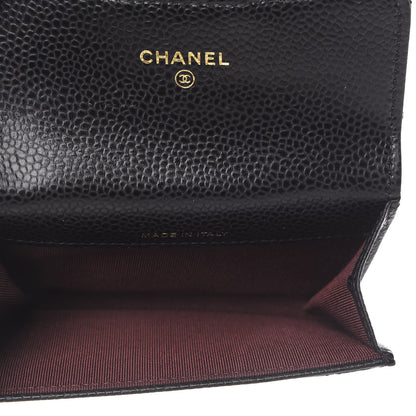 Chanel Caviar Quilted Flap Card Holder Wallet Black 5 of 8