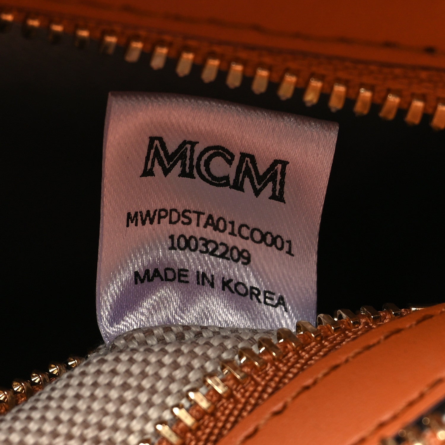 MCM Visetos Nappa Mini Toni Top Zip Shopper Tote Cognac 7 of 11