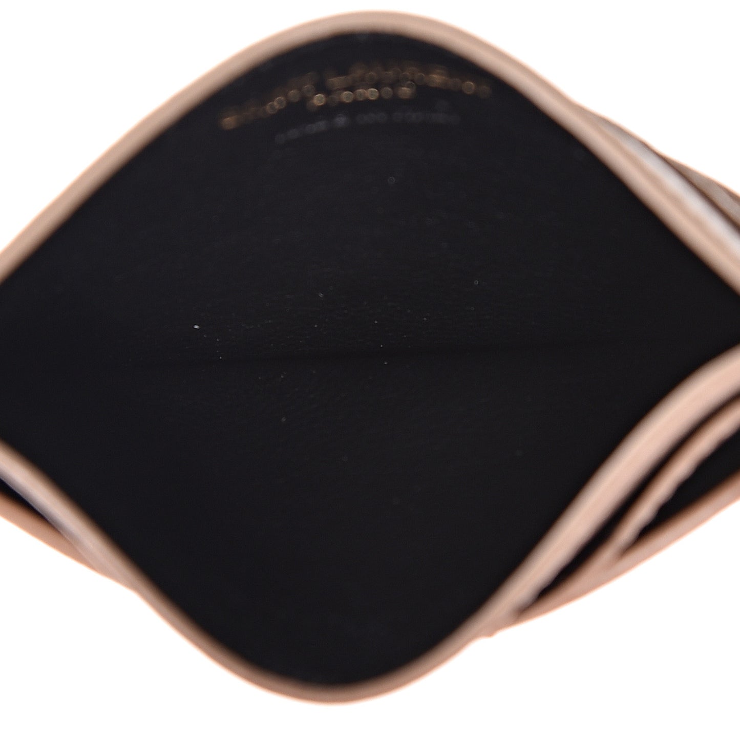 Grain De Poudre Monogram Credit Card Case Nude Powder