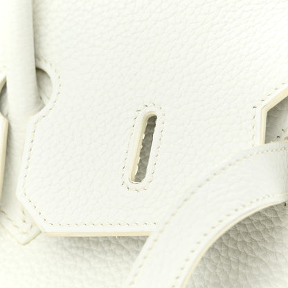 Hermes Taurillon Clemence Birkin 35 White 13 of 20