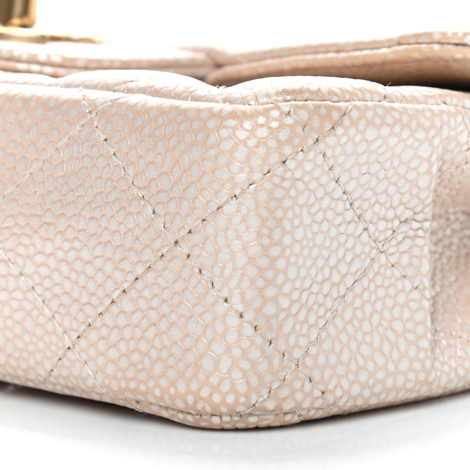 Chanel Iridescent Caviar Quilted Extra Mini Flap Beige 9 of 9