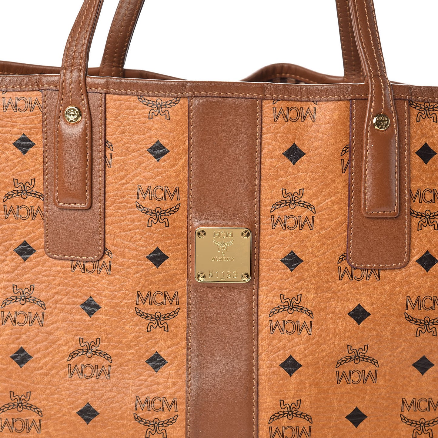 Visetos Medium Liz Reversible Shopper Tote Cognac