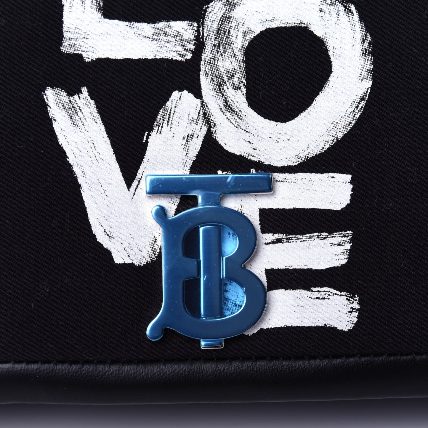 Canvas Printed Small Love Lola Bag Black