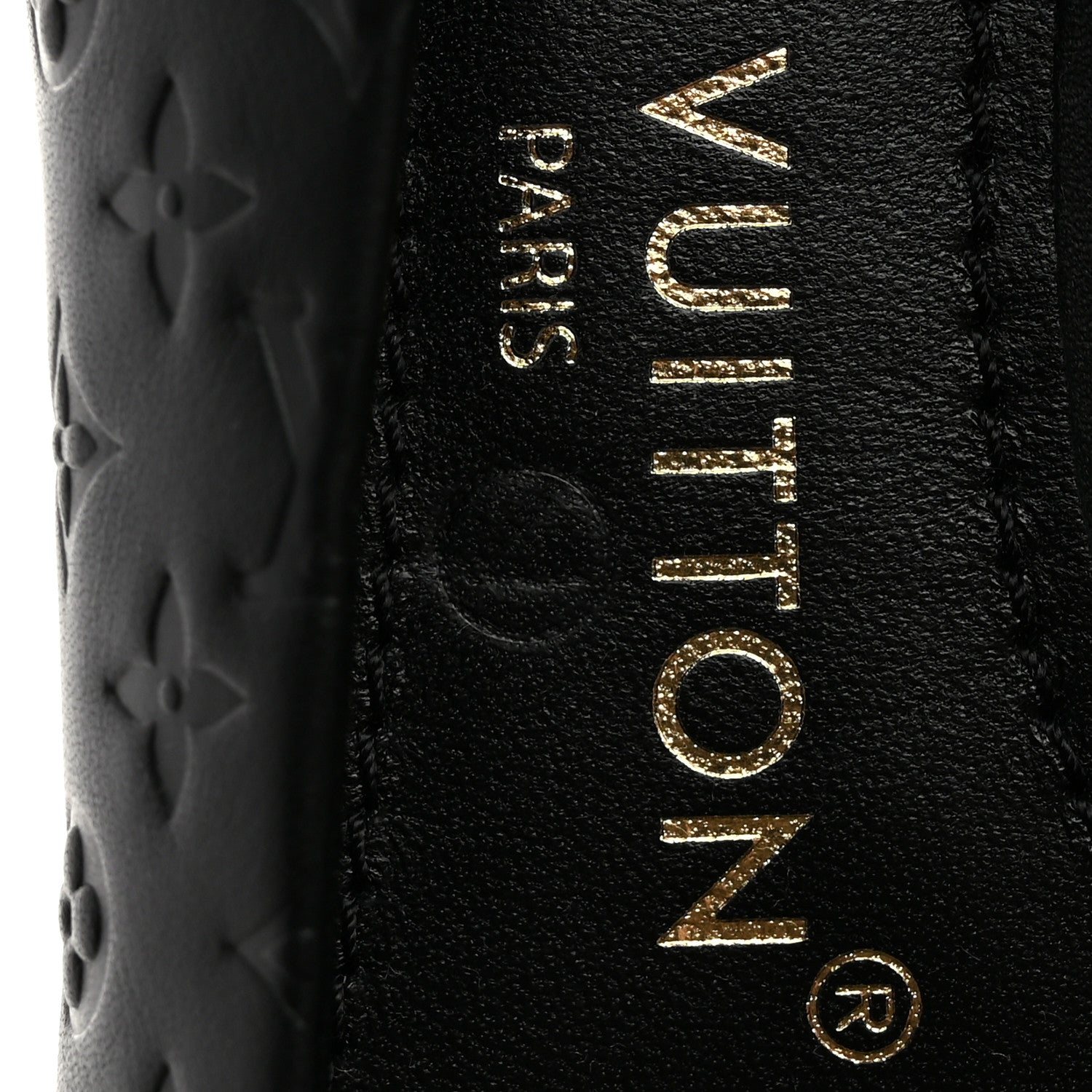 Louis Vuitton Nappa Monogram Embossed Ballet Flats 38 Black 9 of 9