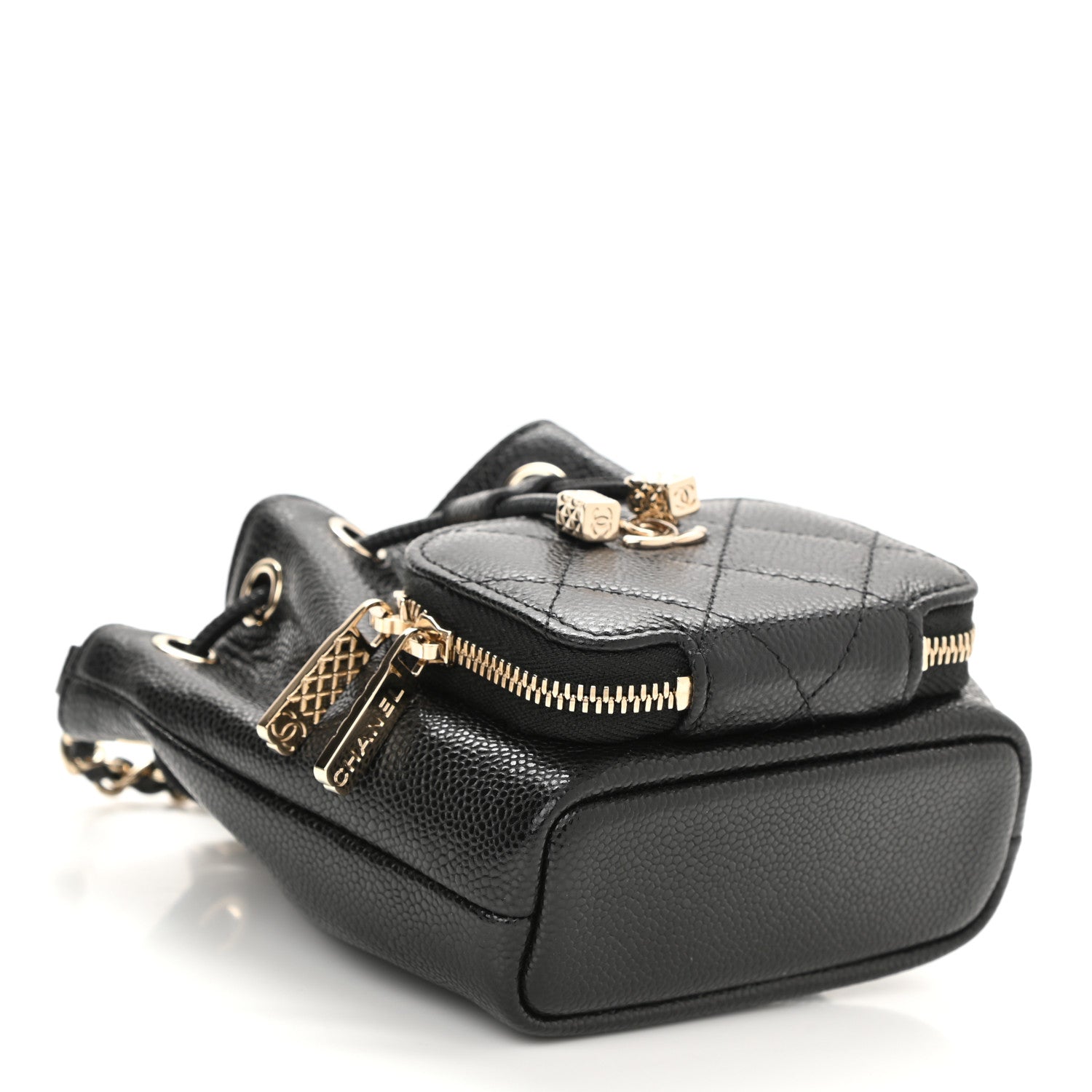 Chanel Caviar Quilted Mini CC Pocket Bucket Bag Black 4 of 11
