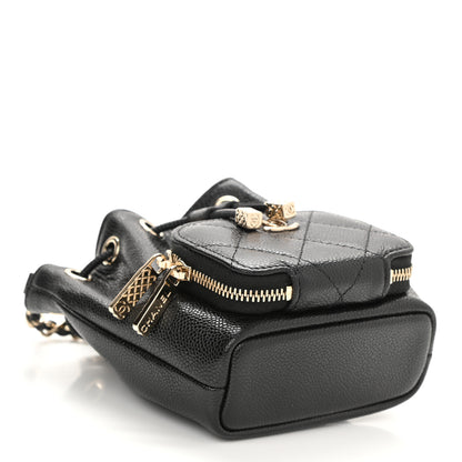 Chanel Caviar Quilted Mini CC Pocket Bucket Bag Black 4 of 11